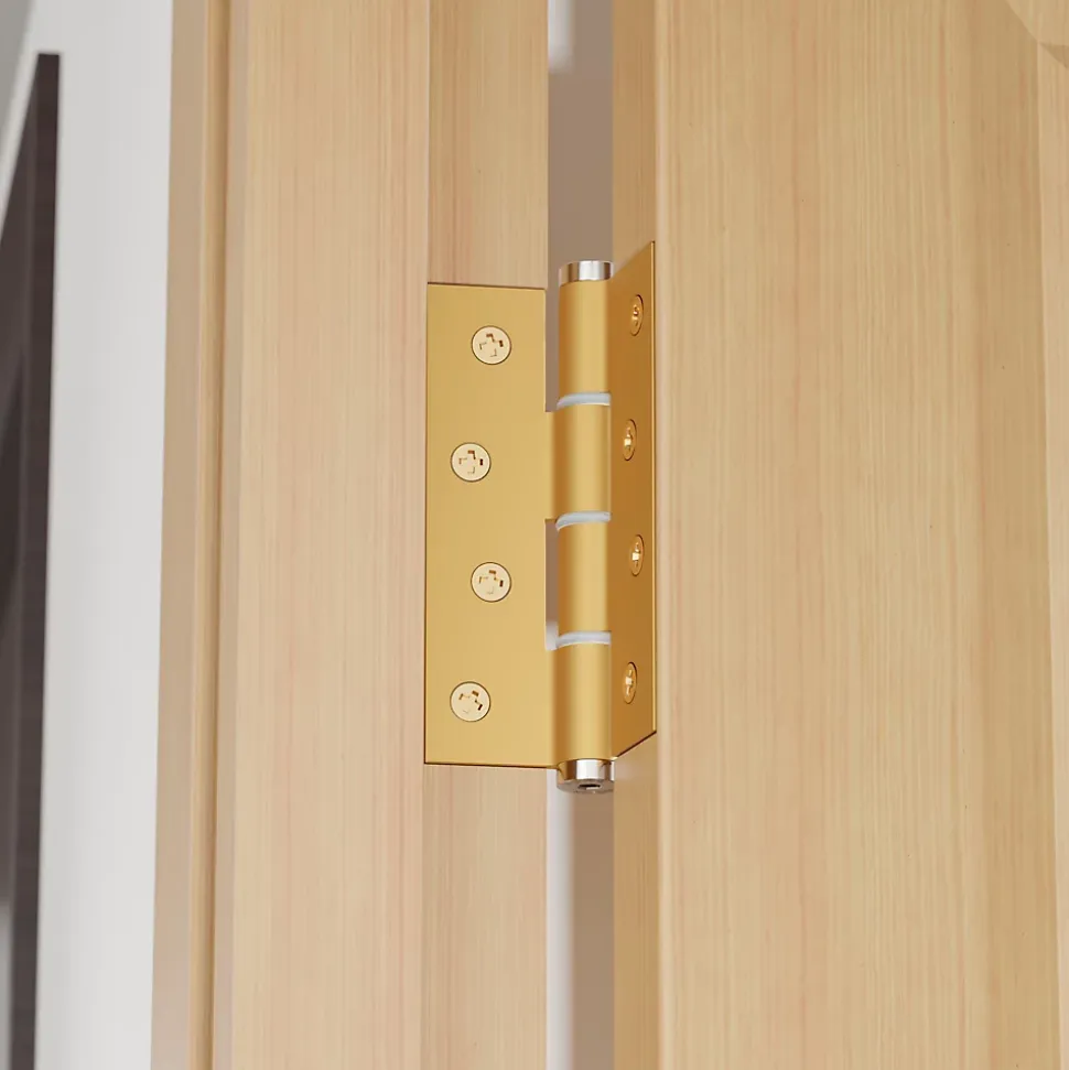Charnière simple action à ressort, 120X40 mm, en aluminium anodisée or, pour porte de 40 mm