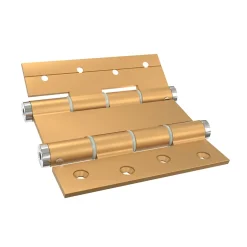 Charnière va et vient à ressort, 120X40 mm, en aluminium anodisée or, pour porte de 40 mm.