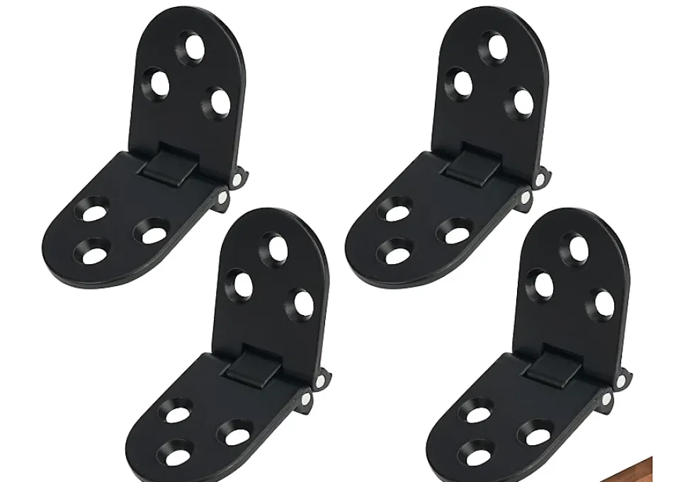 Charnières de porte plates, charnières de porte pliantes, charnières de porte pliantes en alliage pour machine à coudre, 4 pièces
