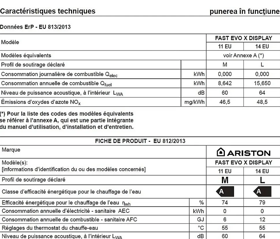 Chauffe-eau gaz instantané Ariston Fast Evo X 14 - gaz naturel