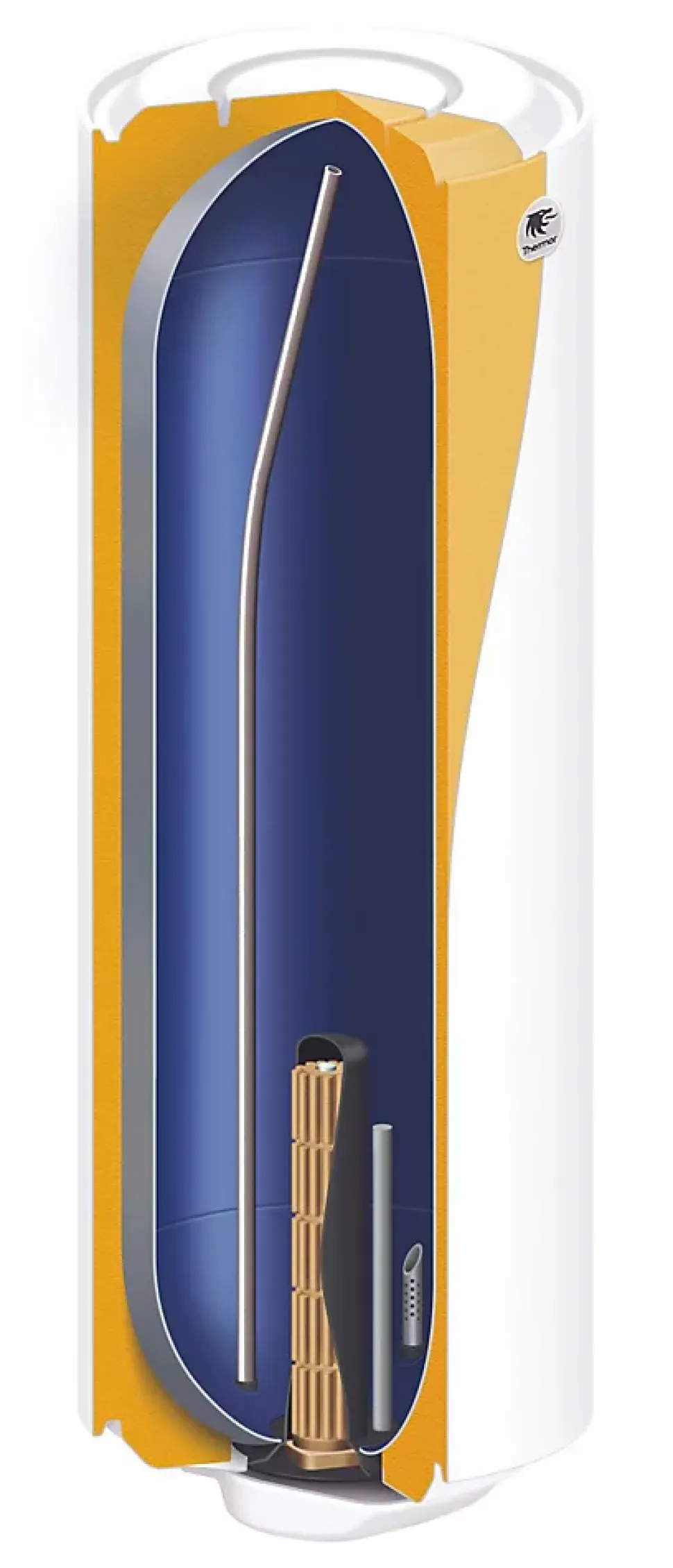 Chauffe-eau électrique STEATIS (300L) - Hauteur: 1,78 m - Capacité 300 L - Blanc - Classe énergétique : C