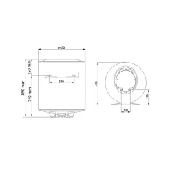 Chauffe-eau électrique vertical mural Pro 1 Eco 100L - ARISTON - 3201959