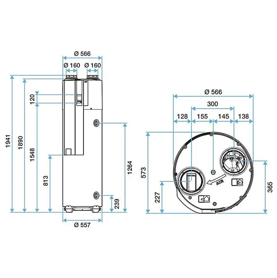 Chauffe-eau Thermodynamique T.Flow Hygro+