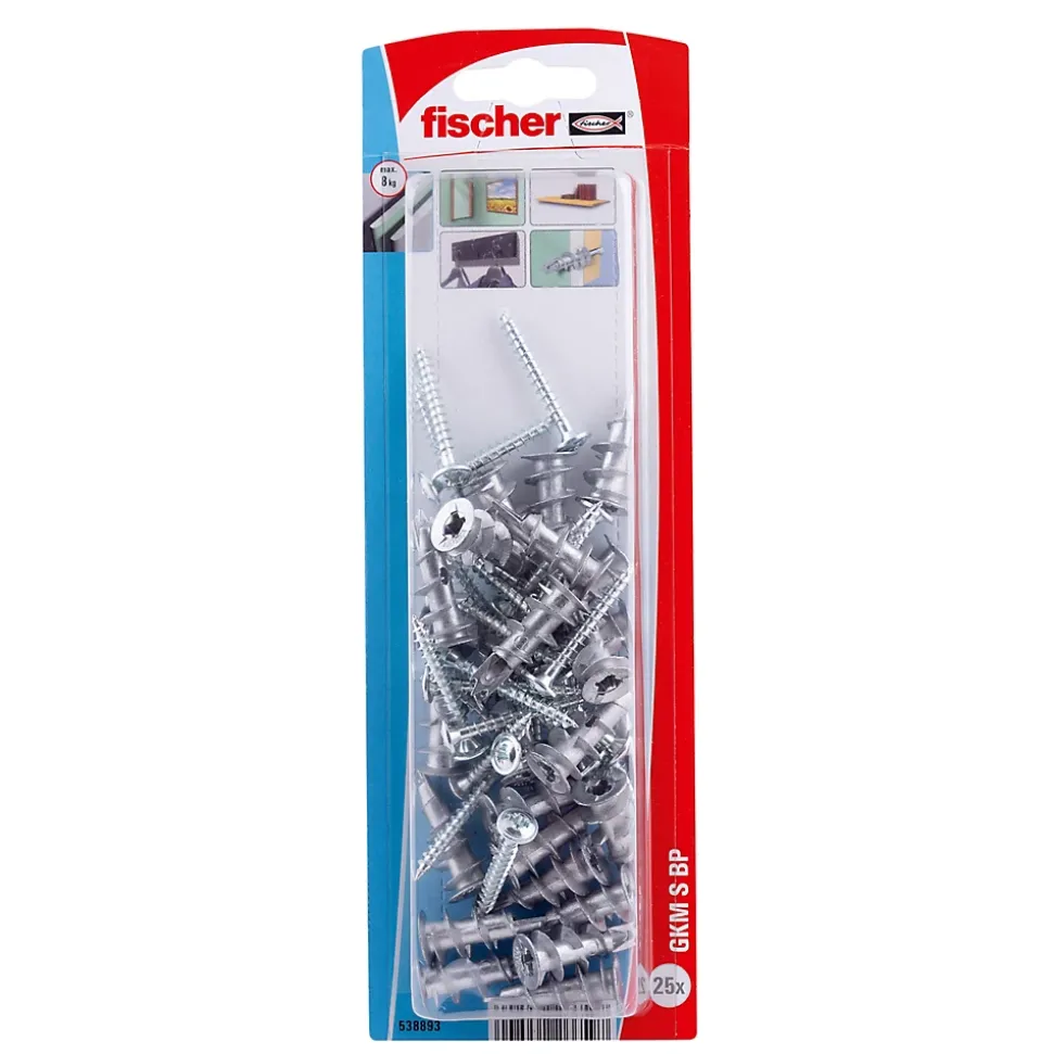 Cheville autoforeuse Fischer en métal PZ L. 30 mm, 25 pièces