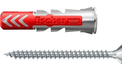 Cheville bi-matière avec vis Fischer DuoPower pour matériaux de construction 5x25 mm, 18 pièces