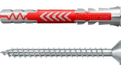 Cheville bi-matière avec vis Fischer DuoPower pour matériaux de construction 6x50 mm, 4 pièces