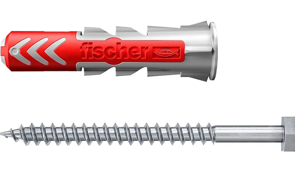 Cheville bi-matière avec vis Fischer DuoPower pour matériaux de construction 12x60 mm, 2 pièces