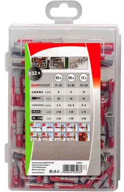 Cheville Fischer PROFI-Box Duopower, lot de 132