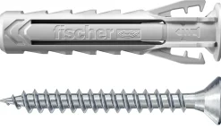 Cheville nylon pour matériaux pleins Fischer SX VIS PLUS 5x25 mm, 2 pièces