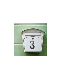 Chiffre 3 à visser, alliage, H.80mm, noir - THIRARD