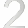 Chiffre 2 adhésif, inox, H.76mm - THIRARD