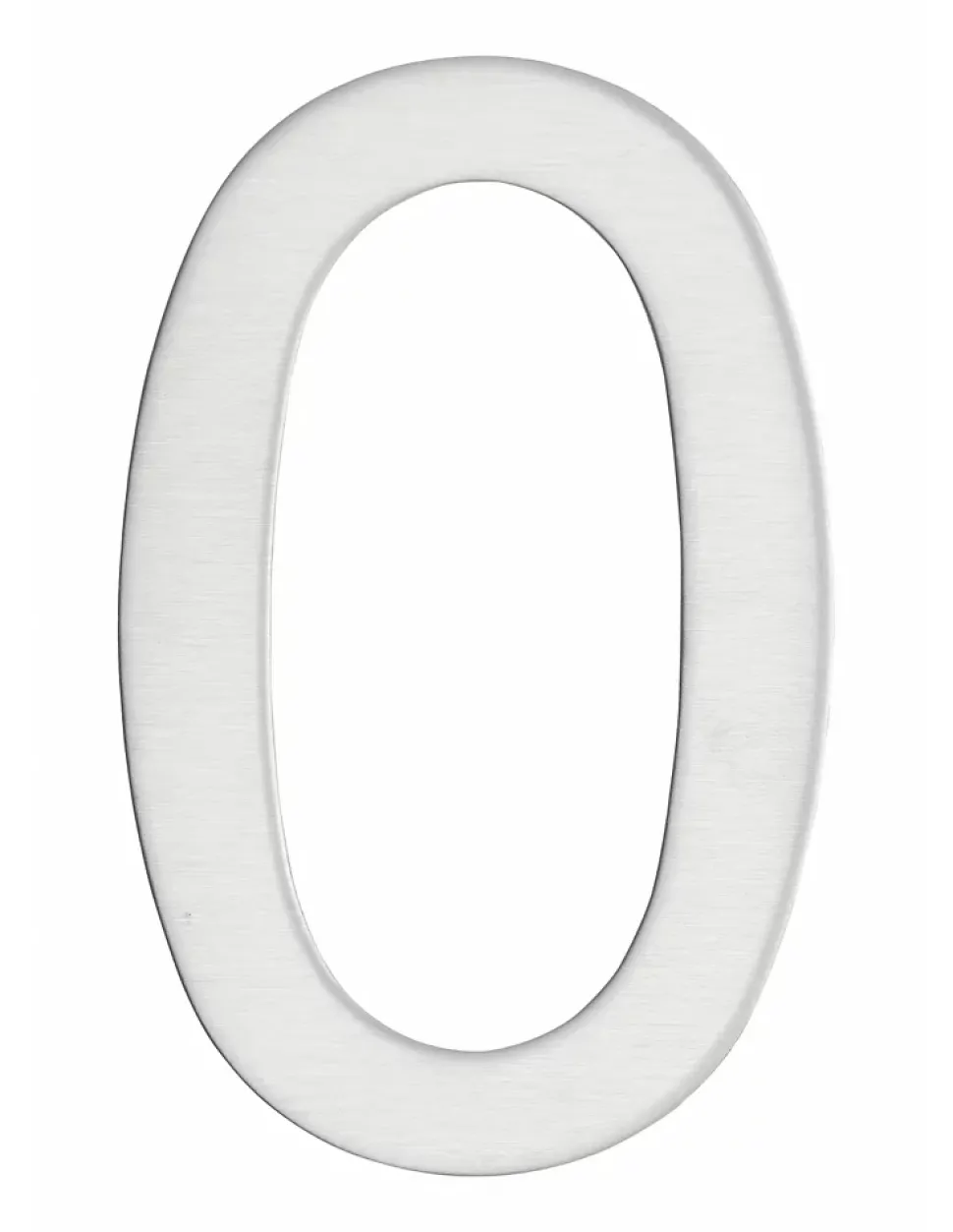 Chiffre 0 adhésif, inox, H.76mm - THIRARD