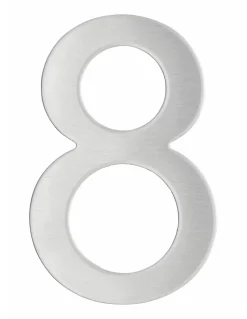 Chiffre 8 adhésif, inox, H.76mm - THIRARD