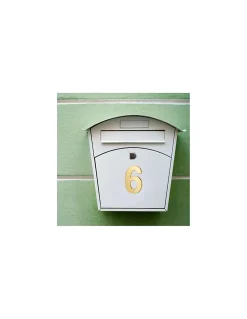 Chiffre 6, laiton, à visser, H.51mm, doré - THIRARD
