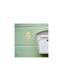 Chiffre 6, laiton, à visser, H.51mm, doré - THIRARD