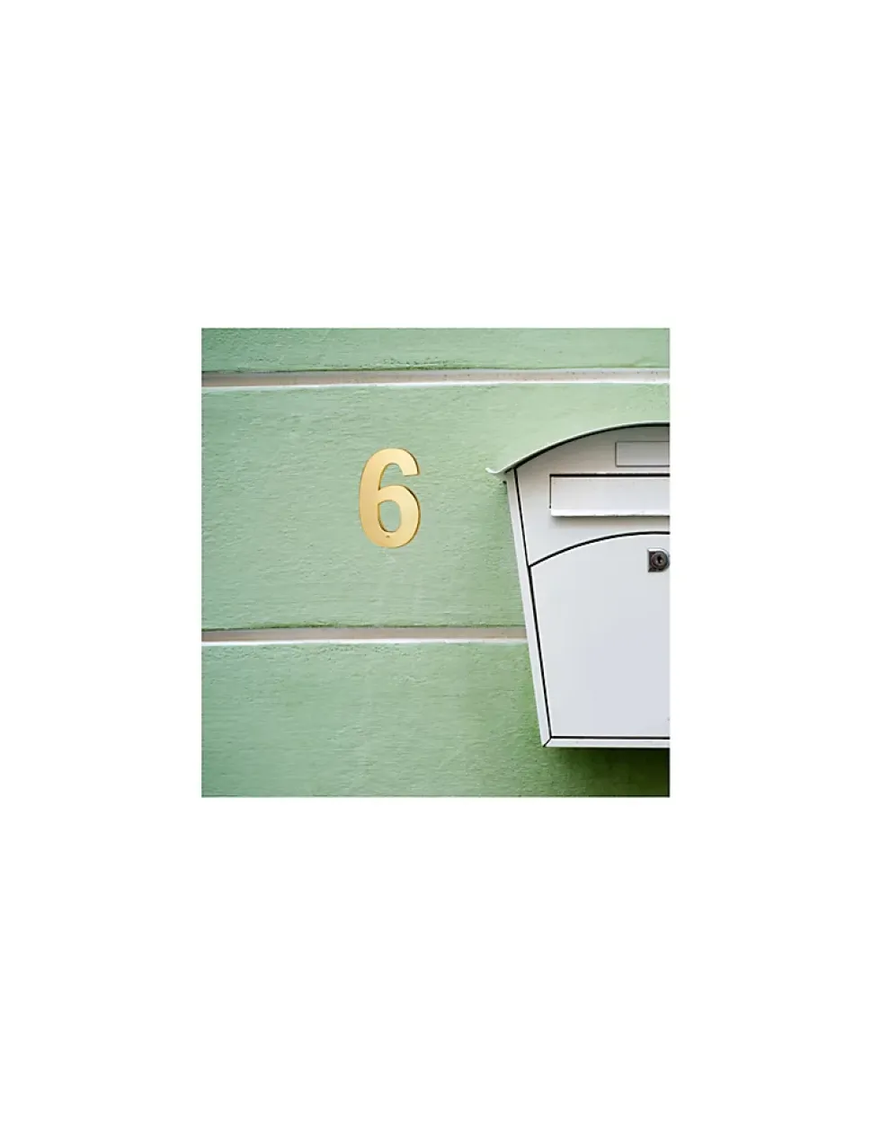 Chiffre 6, laiton, à visser, H.51mm, doré - THIRARD