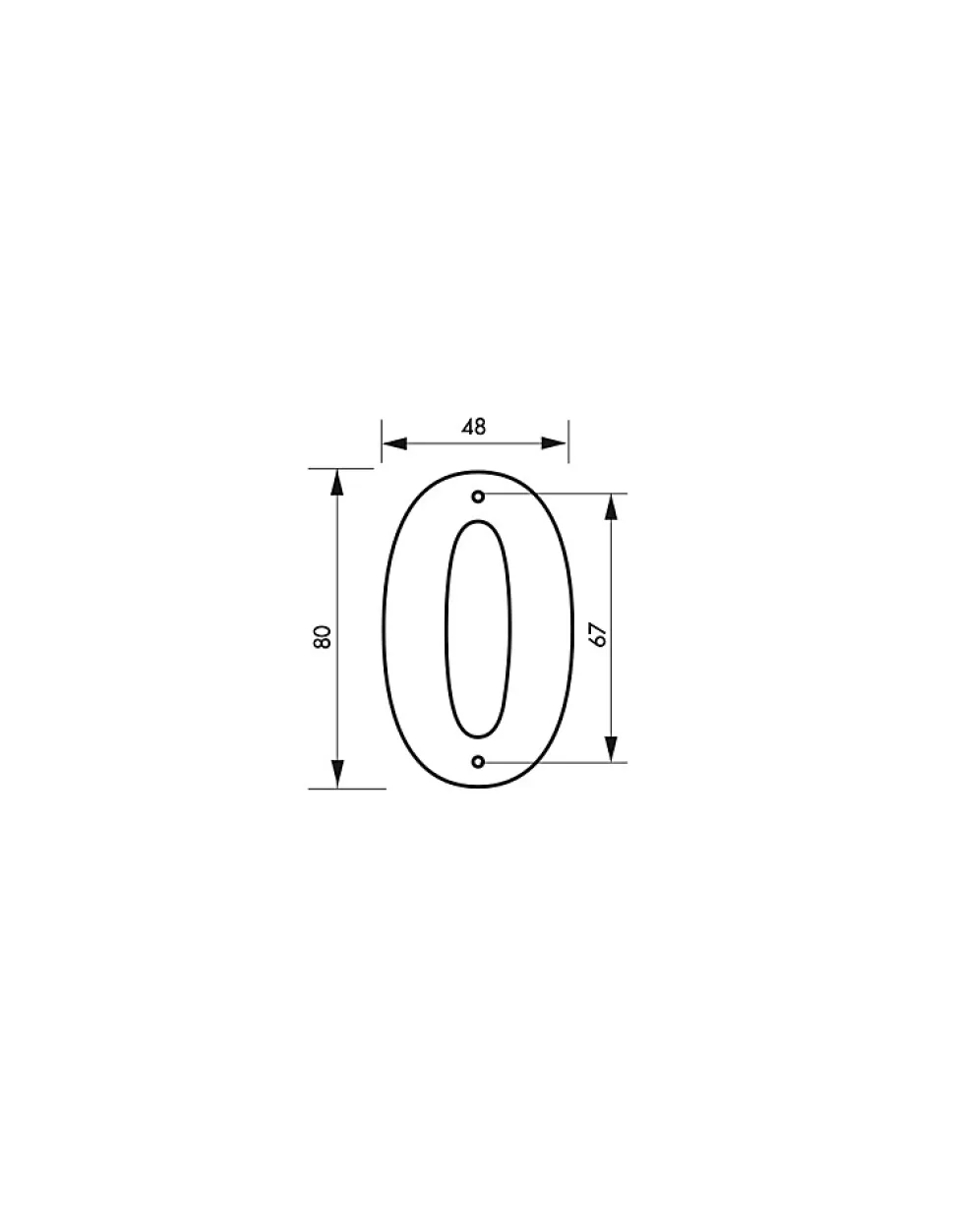 Chiffre 8, laiton, à visser, H.51mm, doré- THIRARD