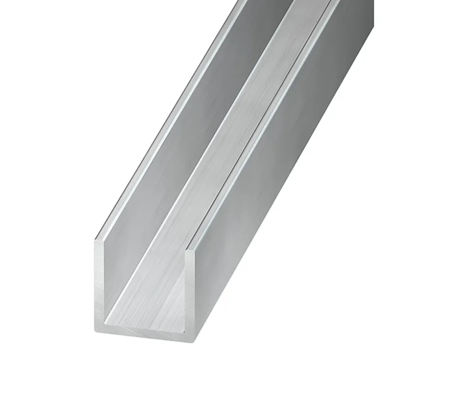Cimaise aluminium brut 15 x 17 x 20 mm Ep. 1,5 mm, 2,5 m