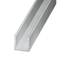 Cimaise aluminium brut 15 x 7 x 10 mm Ep. 1,5 mm, 1 m