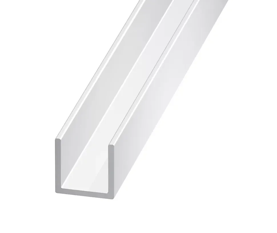 Cimaise aluminium brut blanc 10,5 x 9,5 x 11, 5 mm, 2 m