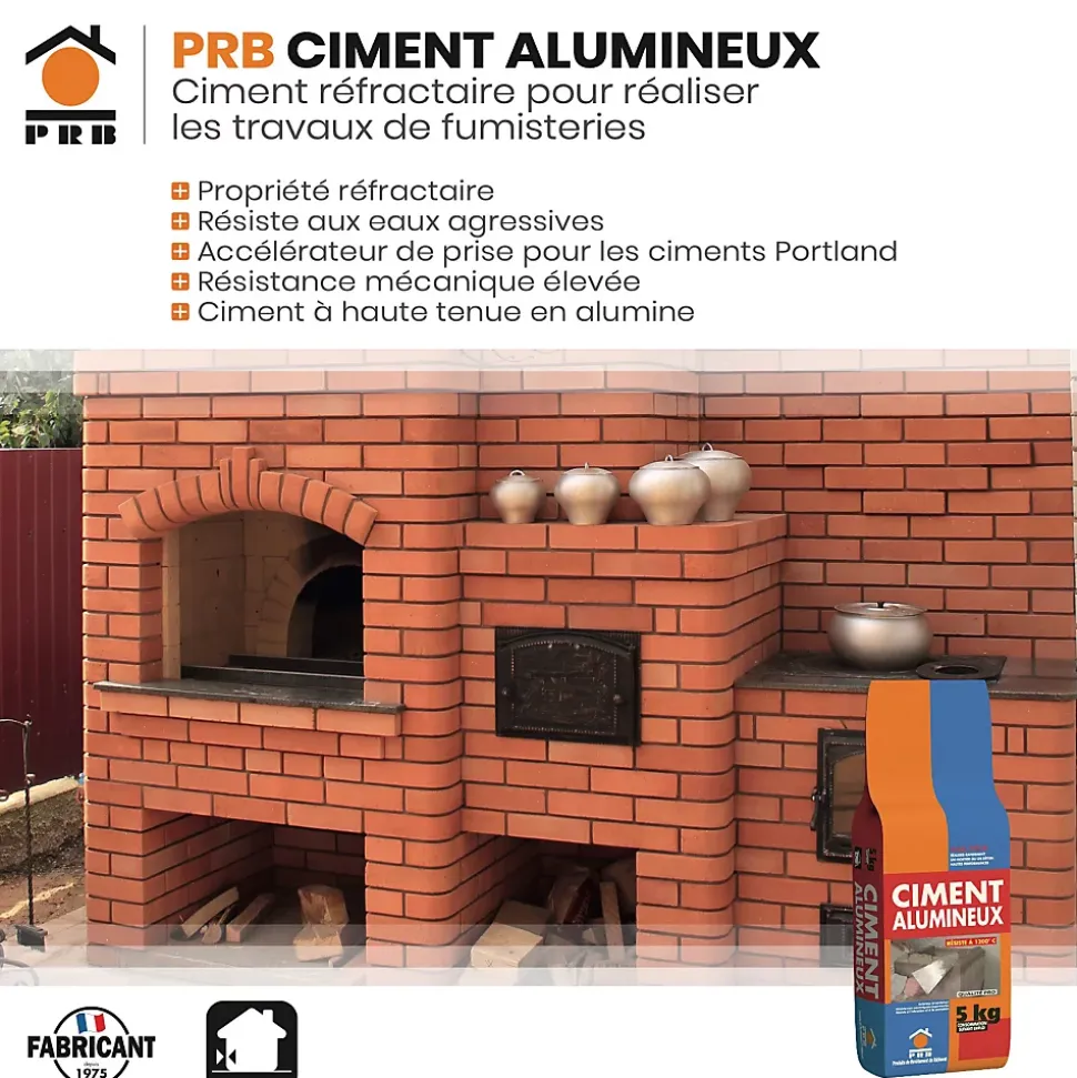 Ciment Alumineux 5kg - Haute Résistance, Prise Rapide - Travaux Techniques, Réparations Structurales, Scellement et Maçonnerie