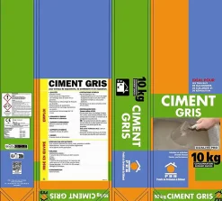 Ciment Gris Polyvalent 10kg - Finesse et Séchage Rapide - Maçonnerie, Réparation, Scellement et Jointoiement Intérieur/Extérieur