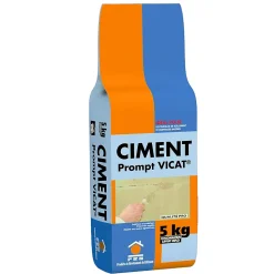 Ciment Prompt Naturel Vicat 5kg - Prise Ultra-Rapide, Haute Résistance Initiale - Idéal pour Réparations Express, Maçonnerie,