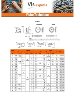 Circlip Extèrieur Acier brut Sur arbre Diamètre 14 - 1000 pièces