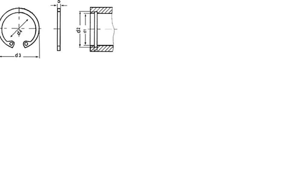Circlips intérieur DIN 472 brut Diamètre : 70 mm- Vendu par 50