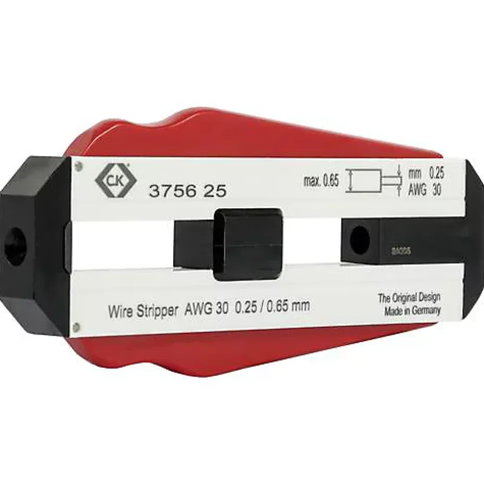 C.K T3756 Dénudeur compact pour fils PVC et PTFE 0,25 mm - butée réglable, lames trempées