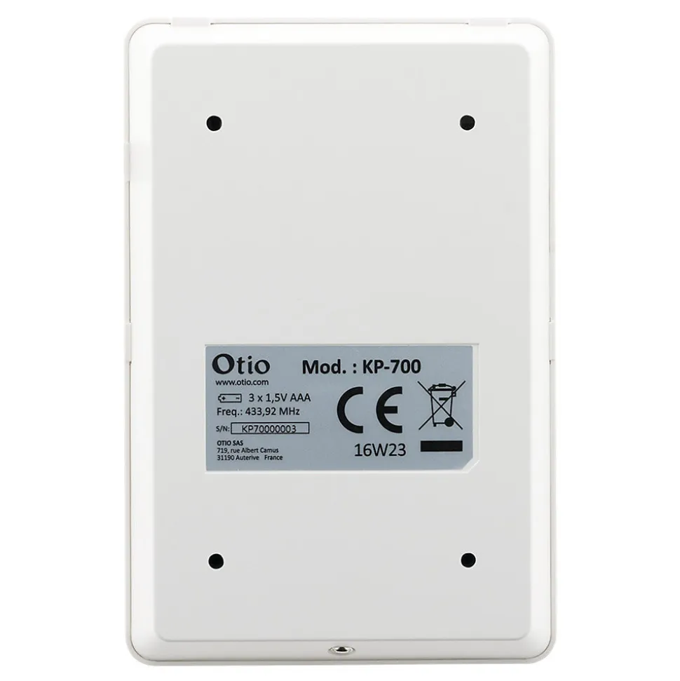 Clavier externe RFID sans fil pour alarme 75500x - Otio