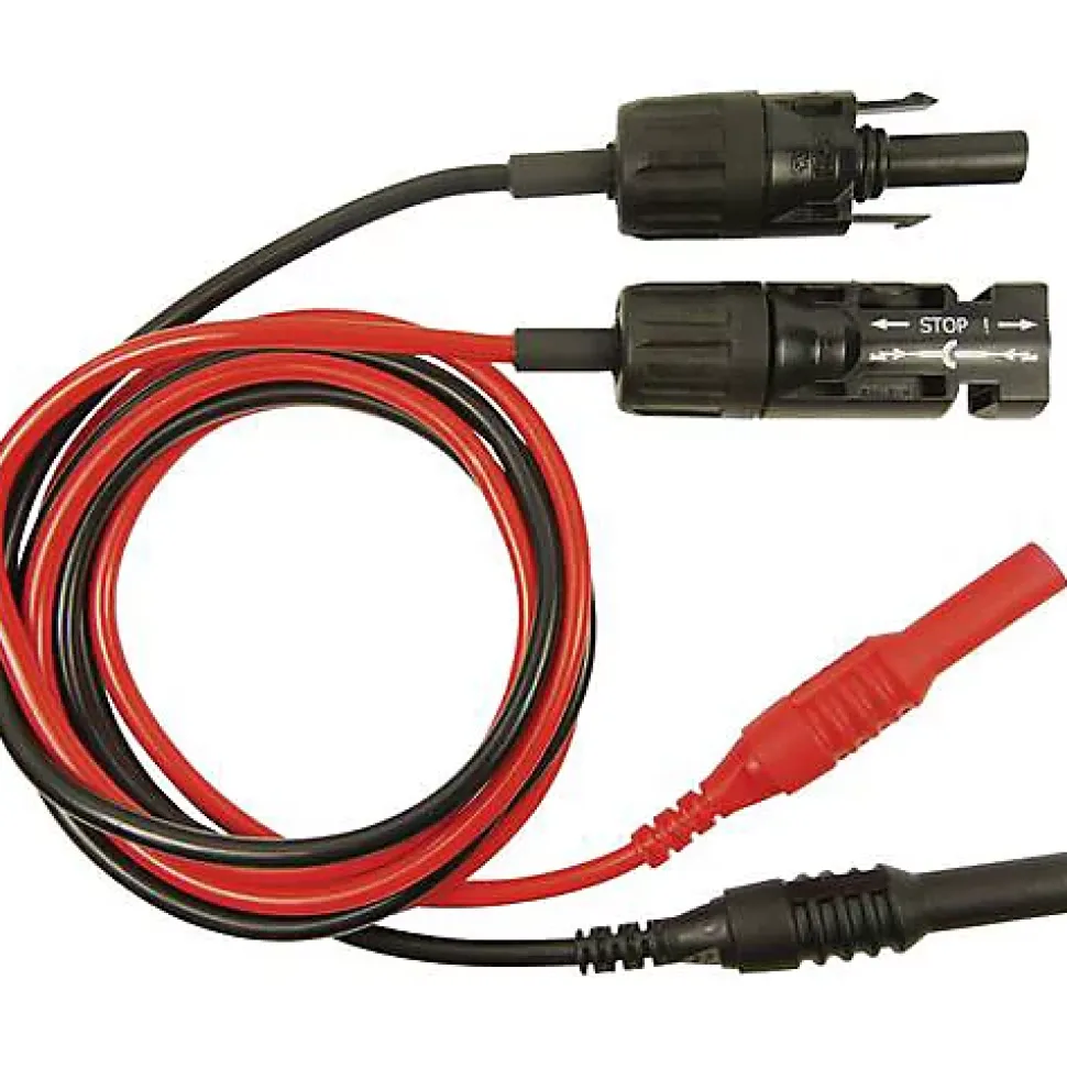 Cliff CIH7250 Set de cordons de mesure MC4 MC mâle et femelle vers fiche 4 mm, 1 m, rouge et noir