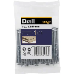 Clous à tête plate en acier galvanisé 2,7x60 - 125g
