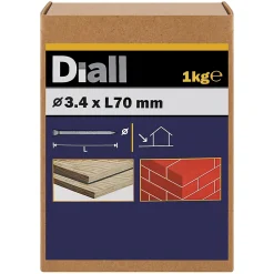 Clous de maçon en acier galvanisé 3,4x70 - 1kg