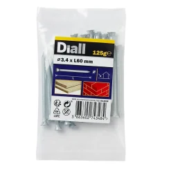 Clous de maçon en acier galvanisé 3,4x60 - 125g