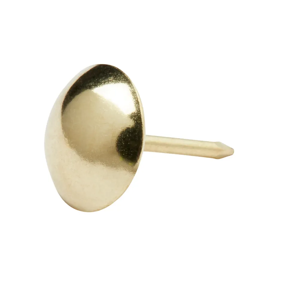 Clous tapissiers en acier plaqués en laiton 12 mm x 50