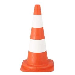 Cône de signalisation orange PVC - HT 54 cm - Wilmart