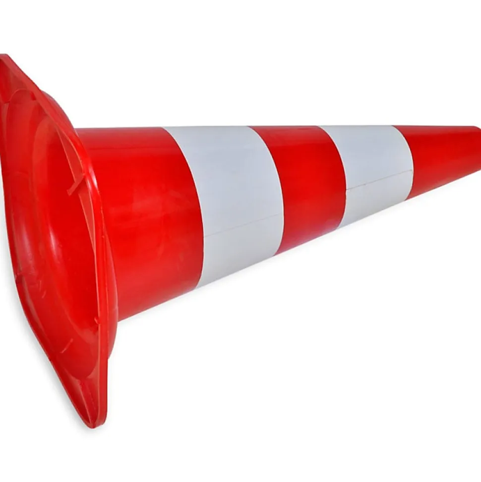 Cône de signalisation réfléchissant 10 pcs 50 cm Rouge et blanc