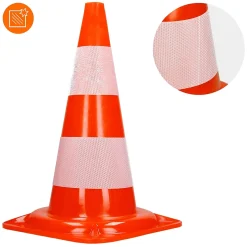 Cône de signalisation routière cône de chantier orange blanc 47 cm 12 pièces