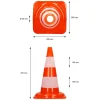 Cône de signalisation routière cône de chantier orange blanc 47 cm 8 pièces