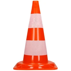 Cône de signalisation routière cône de chantier orange blanc 47 cm 8 pièces