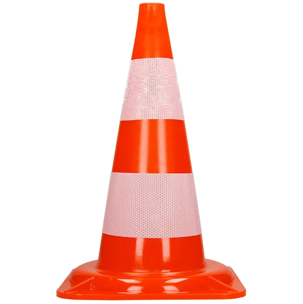Cône de signalisation routière cône de chantier orange blanc 47 cm 8 pièces