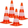 Cônes de signalisation routière cône de chantier orange blanc 47 cm 4 pièces