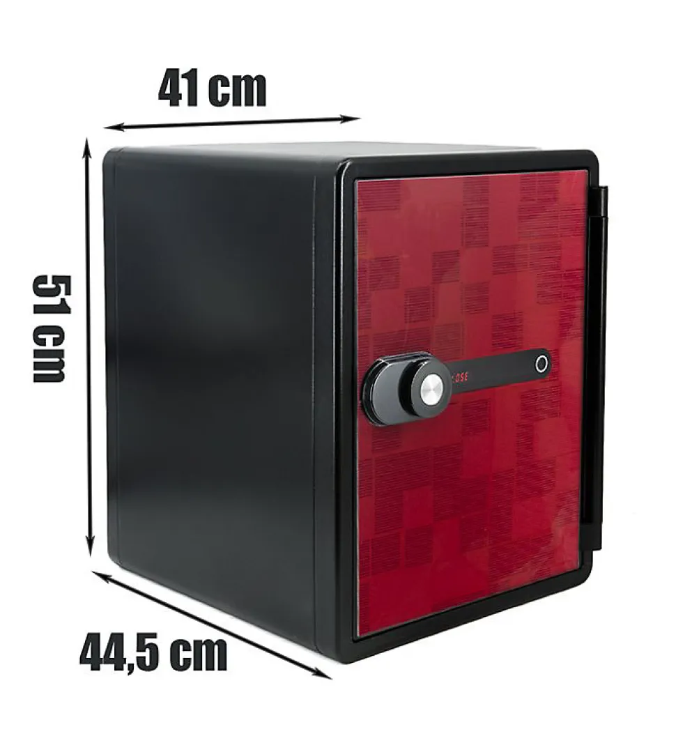 Coffre fort ignifuge 40L Anti feu 1H Electronique a code fixation sol FS-FM40 Reskal Couleur - Rouge