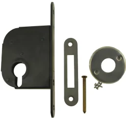 Coffre petit modèle pêne dormant axe 50mm profil européen noir bout carré - JPM - 235000-01-0X