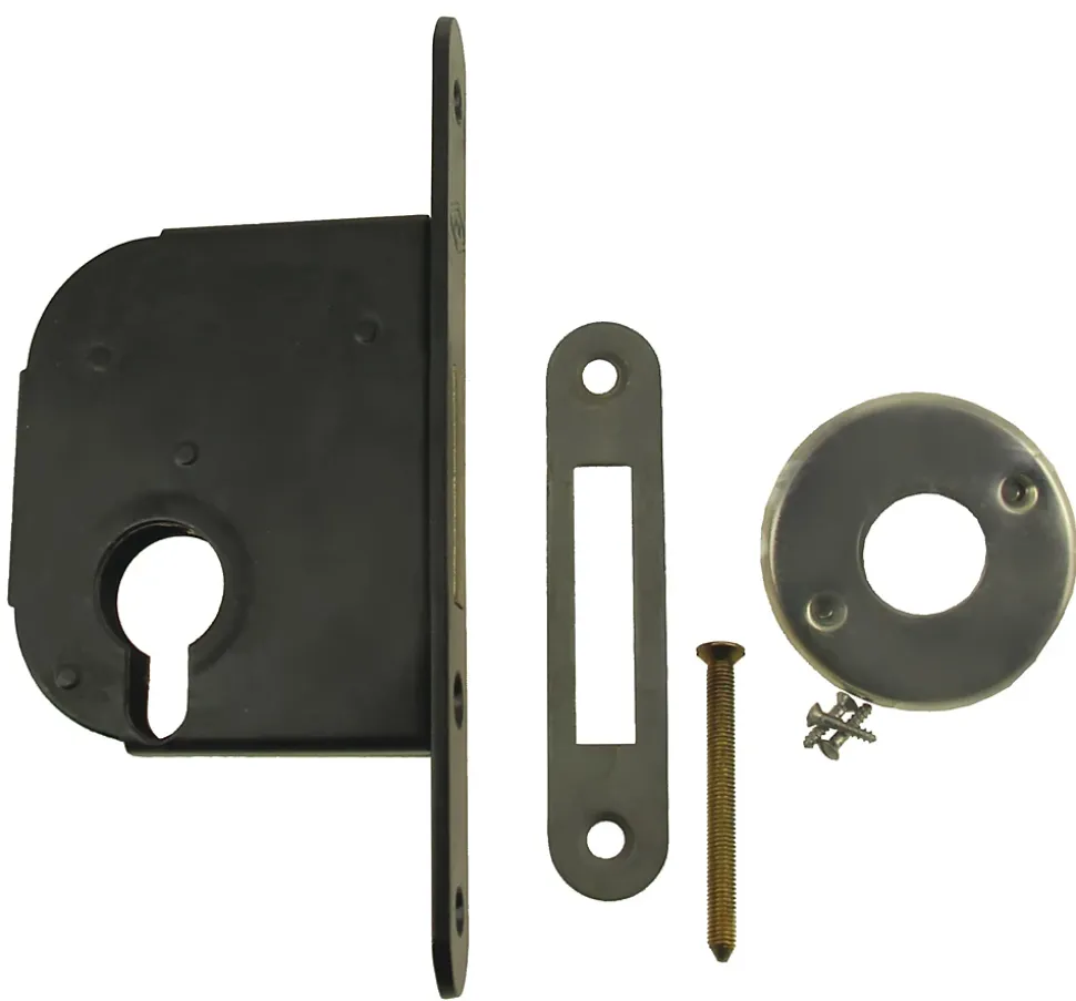 Coffre petit modèle pêne dormant axe 50mm profil européen noir bout carré - JPM - 235000-01-0X