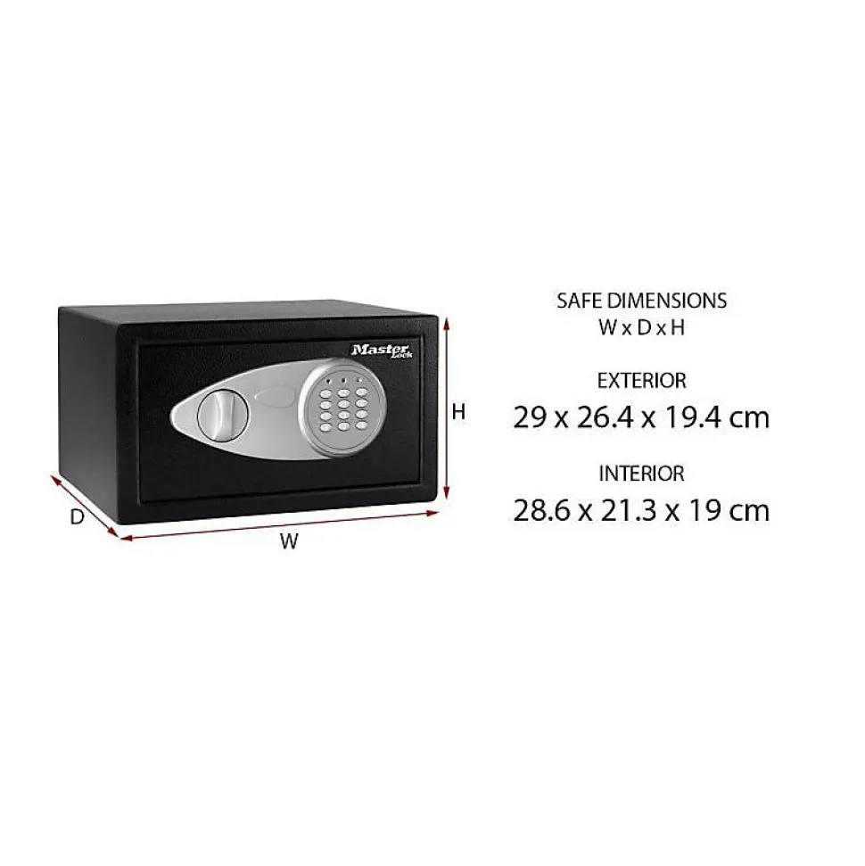 Coffre-fort MASTER LOCK X041ML 11L - Serrure Electronique - Idéal pour Bijoux, Papiers d'Identite