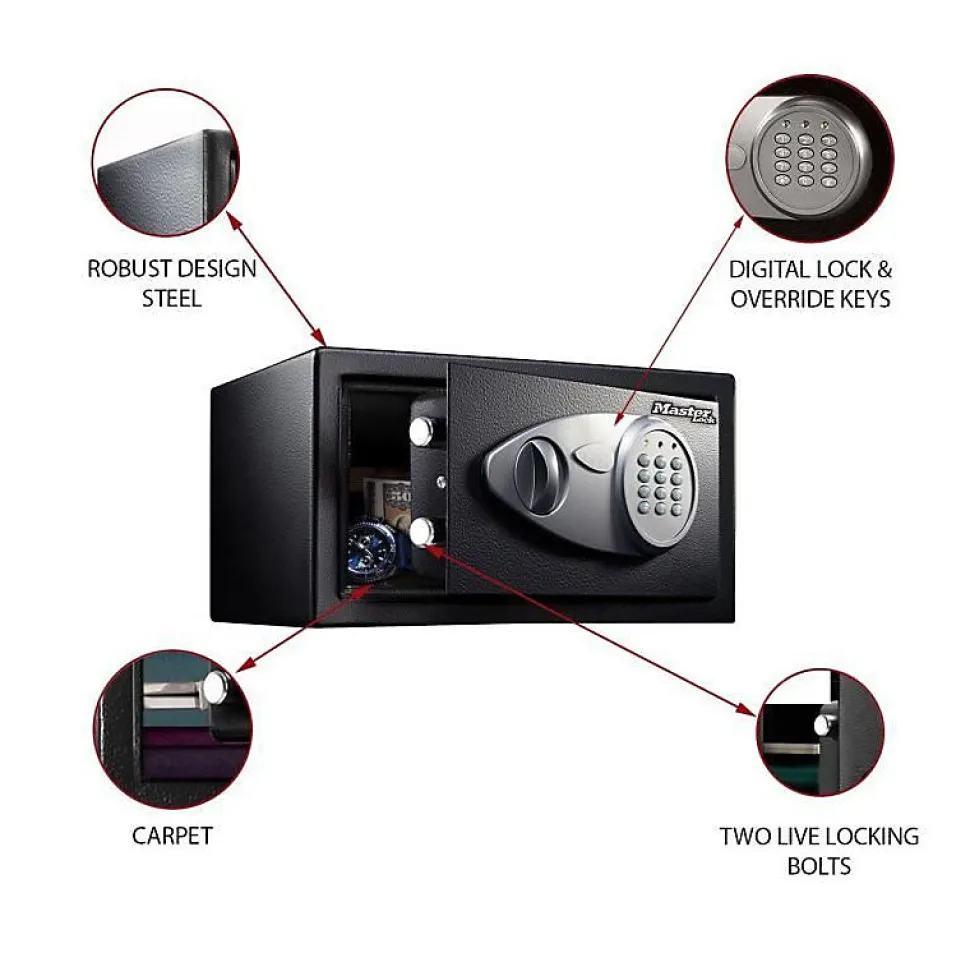 Coffre-fort MASTER LOCK X041ML 11L - Serrure Electronique - Idéal pour Bijoux, Papiers d'Identite