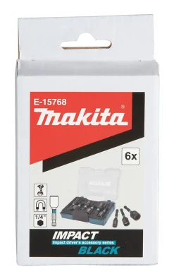 Coffret 6 douilles à queue Impact MAKITA E-15768 BLACK