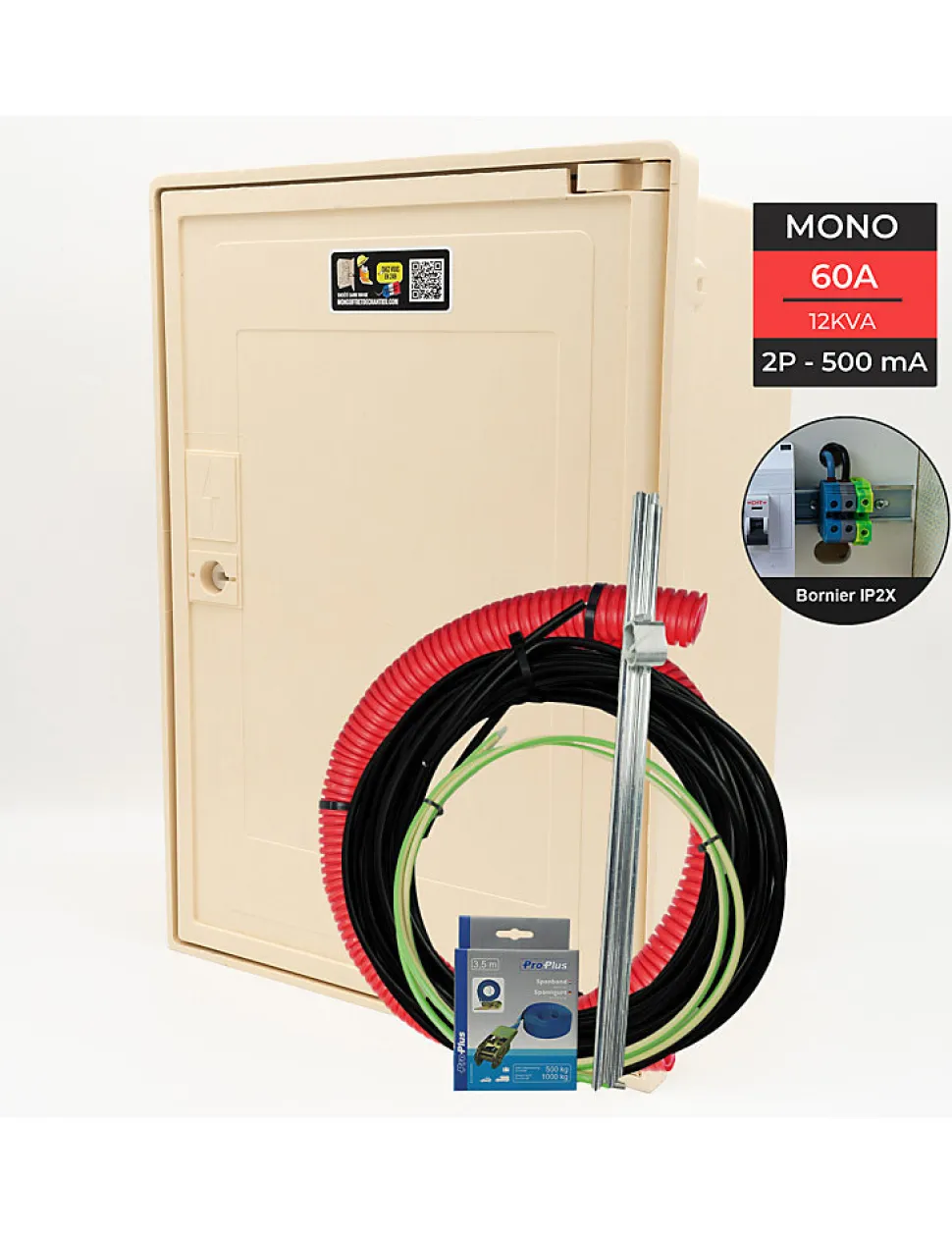 Coffret Complet 15 Mètres 12 Kw "aerien" Avec Bornier Ip2x